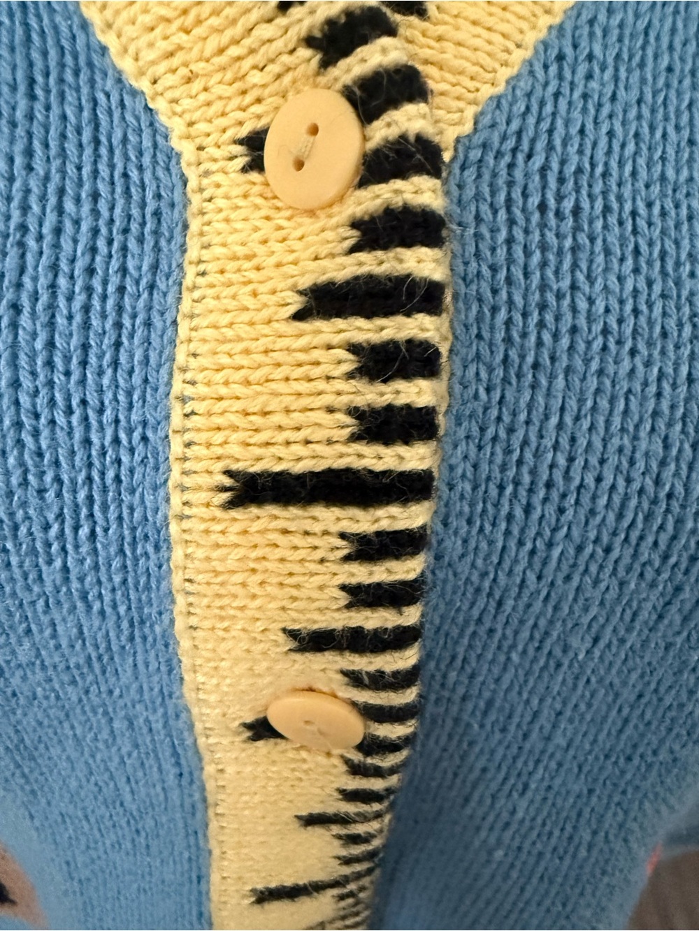 Vintage Quacker Factory Teacher Cardigan Novelty Knit Sweater - Ruler Trim - Picture 9 of 15